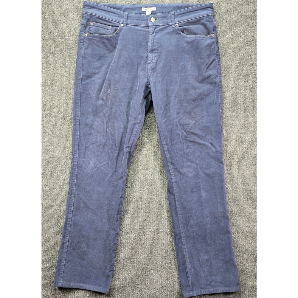 Peter Millar Pants Mens 36x30 Blue Corduroy 5 Pocket Stretch Straight Leg Casual
